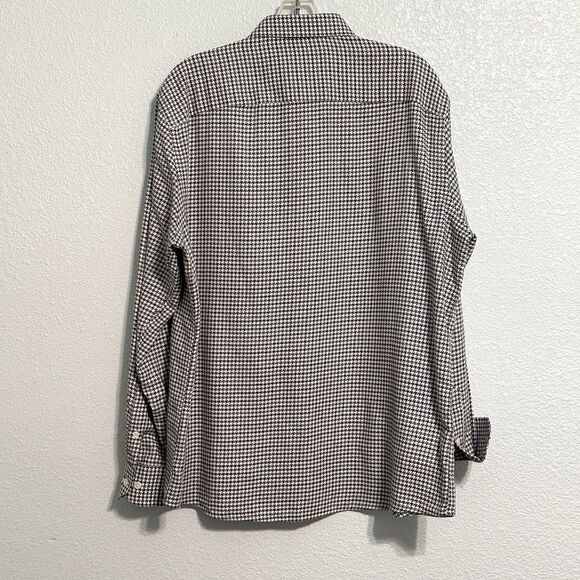 Johnston And Murphy Shirt Mens L Multicolor Long Sleeve Button Up Houndstooth - Picture 2 of 10